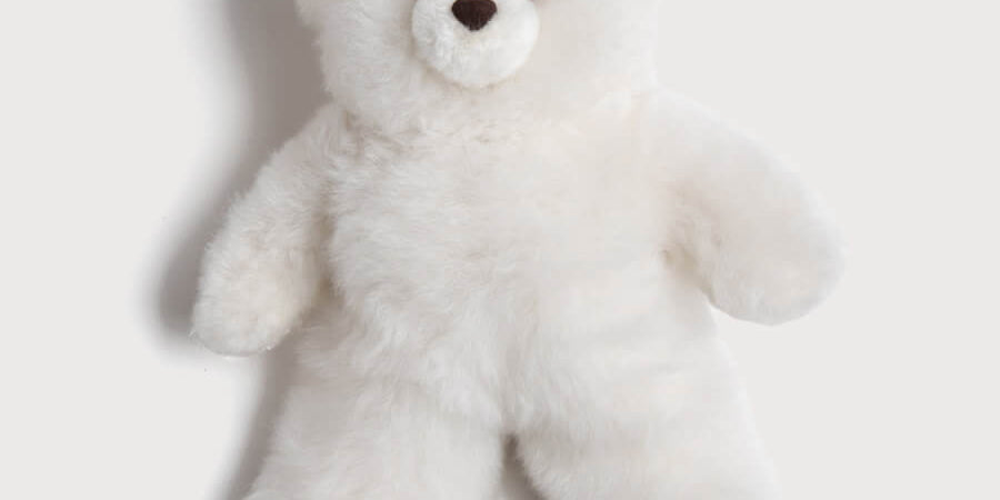White Teddy Bear (100% Alpaca Fur) Toys  from Pepa London