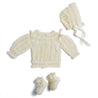 Ivory Knitted Special Occasion Set with Angora (0-3mths) Knitwear  from Pepa London