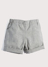Baby Boys Classic Grey Wool Shorts Shorts  from Pepa London