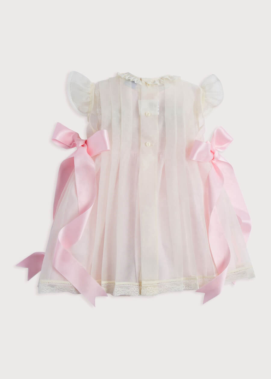 Traditional Light Pink Christening Gown Pepa London Traditional Light Pink Christening Gown Pepa London