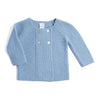 Blue Knitted Newborn Cardigan (3-12mths) Knitwear  from Pepa London