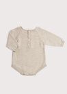 Delicate Beige Knitted Romper (3-12mths) Knitwear  from Pepa London