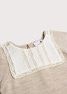 Delicate Beige Knitted Romper (3-12mths) Knitwear  from Pepa London