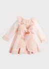 Bow Back Ruffle Detail Organza Dress in Pink (2-10yrs) Dresses  from Pepa London