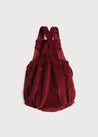 Burgundy Corduroy Romper (6mths-6yrs) Rompers  from Pepa London