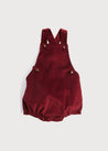 Burgundy Corduroy Romper (6mths-6yrs) Rompers  from Pepa London