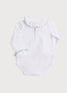 Delicate Frill Collar with Green Detailing Bodysuit (0-2yrs) Tops & Bodysuits  from Pepa London