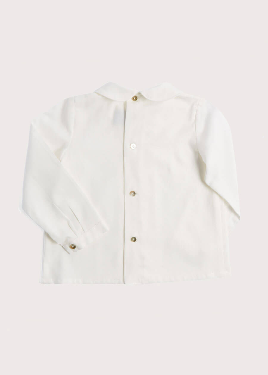 White Peter Pan Collar Shirt With Front Buttons (18mths-3yrs) Shirts  from Pepa London