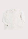 White Peter Pan Collar Shirt With Front Buttons (18mths-3yrs) Shirts  from Pepa London