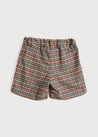 Traditional Brown Check Short Shorts  from Pepa London