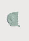 Winter Knitted Green Wool Bonnet Knitted Accessories  from Pepa London