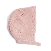 Winter Knitted Pink Wool Bonnet Knitted Accessories  from Pepa London