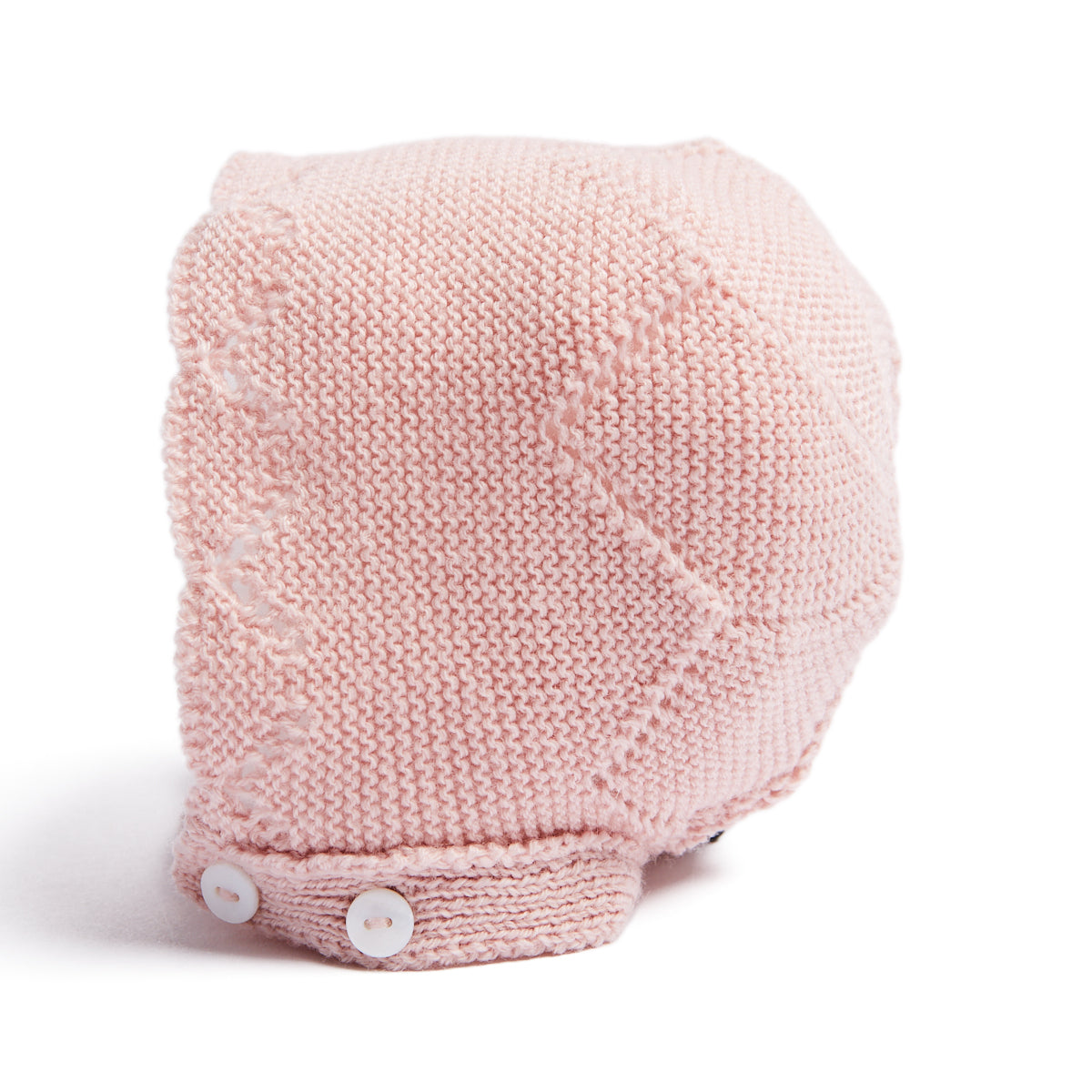 Winter Knitted Pink Wool Bonnet Knitted Accessories  from Pepa London