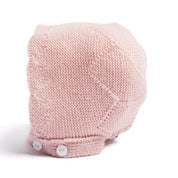 Winter Knitted Pink Wool Bonnet Knitted Accessories  from Pepa London