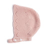 Winter Knitted Pink Wool Bonnet Knitted Accessories  from Pepa London