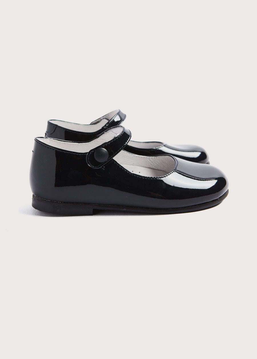 Patent Leather Mary Jane Shoes in Navy (25-34EU) Shoes  from Pepa London