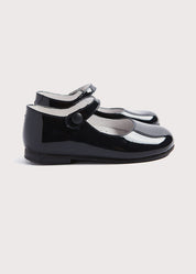 Patent Leather Mary Jane Shoes in Navy (25-34EU) Shoes  from Pepa London