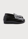 Leather Black Moccasins (26-32EU) Shoes  from Pepa London