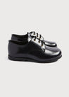 Leather Lace-Up Black Shoes (25-33EU) Shoes  from Pepa London