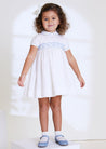 Traditional Handsmocked Dress in Off White (12mths-10yrs) - Dresses - PEPA AND CO vimeo_692207332