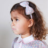Flower Print Big Bow Hairband in Rose Pink Hair Accessories  from Pepa London