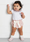 Light Floral Ruffle Collar Short Sleeve Bodysuit in Pink (0mths-2yrs) Tops & Bodysuits  from Pepa London