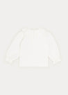 Ruffle Collar Long Sleeve Top In Cream (18mths-10yrs) TOPS & BODYSUITS  from Pepa London