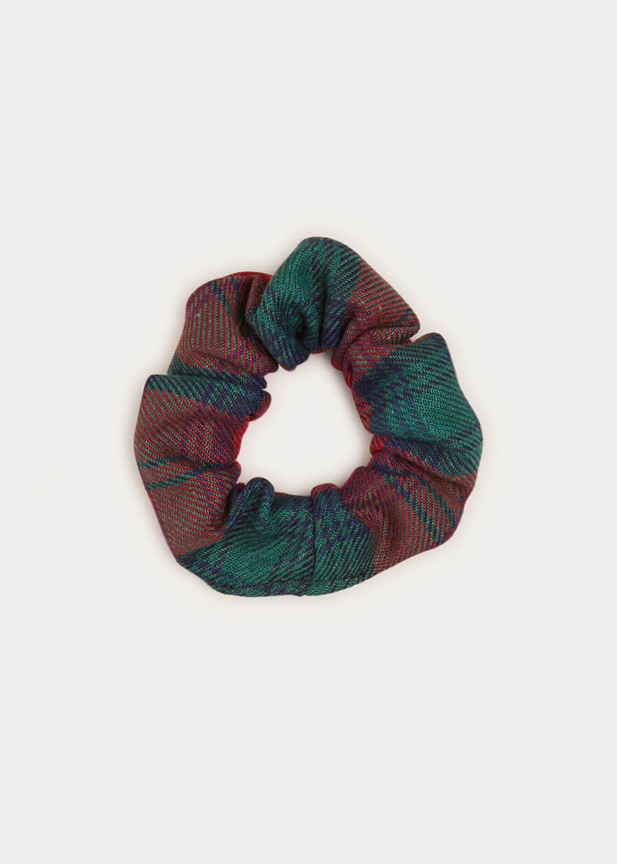 Tartan Scrunchie Hair Tie In Red HAIR ACCESSORIES  from Pepa London