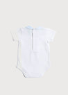 Bicycle Embroidered Collar Bodysuit in White (3mths-2yrs) Tops & Bodysuits  from Pepa London