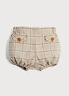 Check Print Bloomers in Beige (3mths-2yrs) Bloomers  from Pepa London
