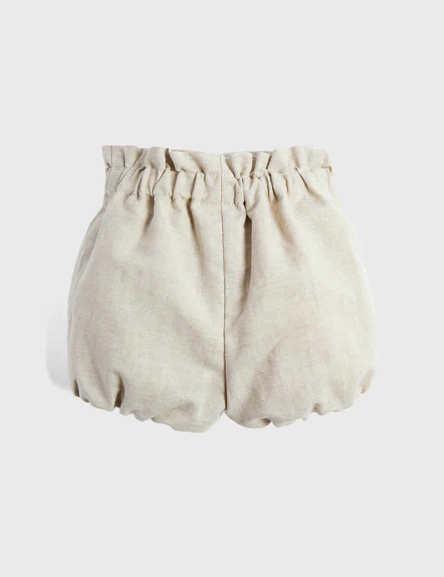 Classic Button Front Bloomer in Beige (3mths-2yrs) Bloomers  from Pepa London