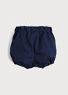 Classic Button Front Bloomer in Navy (3mths-2yrs) Bloomers  from Pepa London