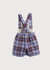 Classic Tartan Dungarees in Blue (18mths-3yrs) Dungarees  from Pepa London