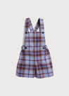 Classic Tartan Dungarees in Blue (18mths-3yrs) Dungarees  from Pepa London