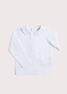 Peter Pan Collar Long Sleeve Top in White (2-4yrs) Tops & Bodysuits  from Pepa London
