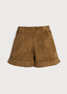 Corduroy Elasticated Waist Shorts in Brown (18mths-3yrs) Shorts  from Pepa London