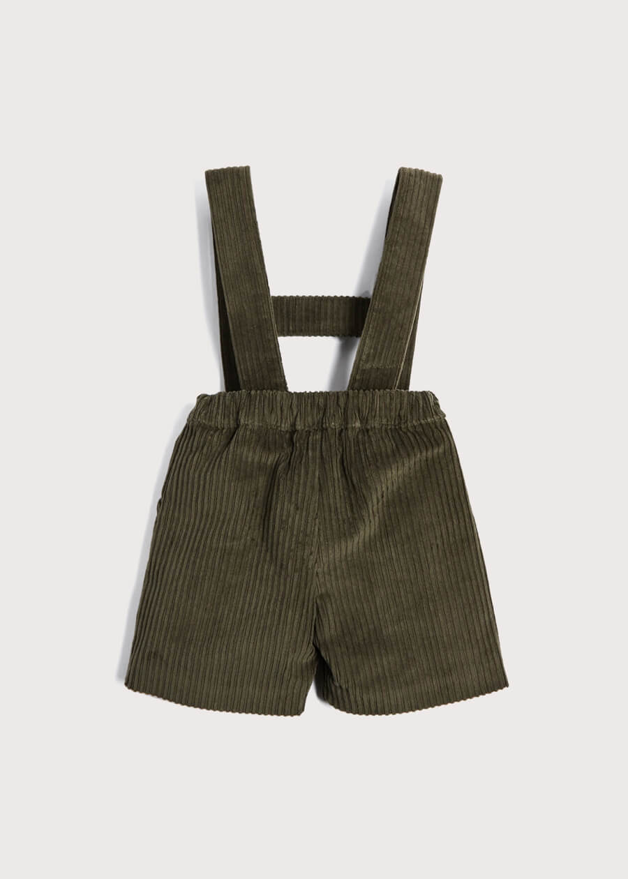 Corduroy Shorts With Braces in Green (18mths-3yrs) Shorts  from Pepa London