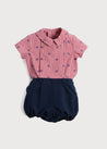 Embroidery Anchor Set in Red And Navy (6mths-3yrs) Sets  from Pepa London