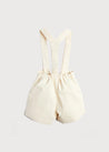 Button Detail Shorts with Braces in Beige (12mths-3yrs) Shorts  from Pepa London