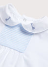 Giraffe Embroidered Collar Bodysuit in White (3mths-2yrs) Tops & Bodysuits  from Pepa London