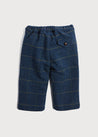 Houndstooth Pocket Detail Trousers in Blue (18mths-3yrs) Trousers  from Pepa London