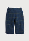 Houndstooth Pocket Detail Trousers in Blue (18mths-3yrs) Trousers  from Pepa London