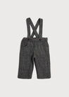 Herringbone Trousers With Braces in Grey (18mths-3yrs) Trousers  from Pepa London