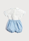 Peter Pan Collar Handsmocked Set in Light Blue (6mths-3yrs) Sets  from Pepa London