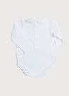 Peter Pan Collar Bodysuit in White (0mths-2yrs) Tops & Bodysuits  from Pepa London