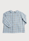 Peter Pan Collar Long Sleeve Shirt in Pale Blue (12mths-3yrs) Shirts  from Pepa London