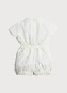 Peter Pan Collar Short Sleeved Two Piece Set in Ivory (12mths-5yrs) Sets  from Pepa London
