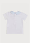 Contrast Oxford Polo Collar Short Sleeve Shirt in White (2-4yrs) Tops & Bodysuits  from Pepa London