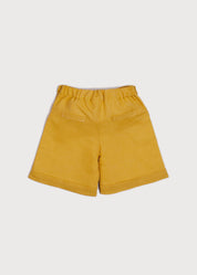 Faux Pocket Elasticated Waist Shorts in Mustard (18mths-3yrs) Shorts  from Pepa London