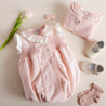 Classic Pink Hand Smocked Romper Rompers  from Pepa London